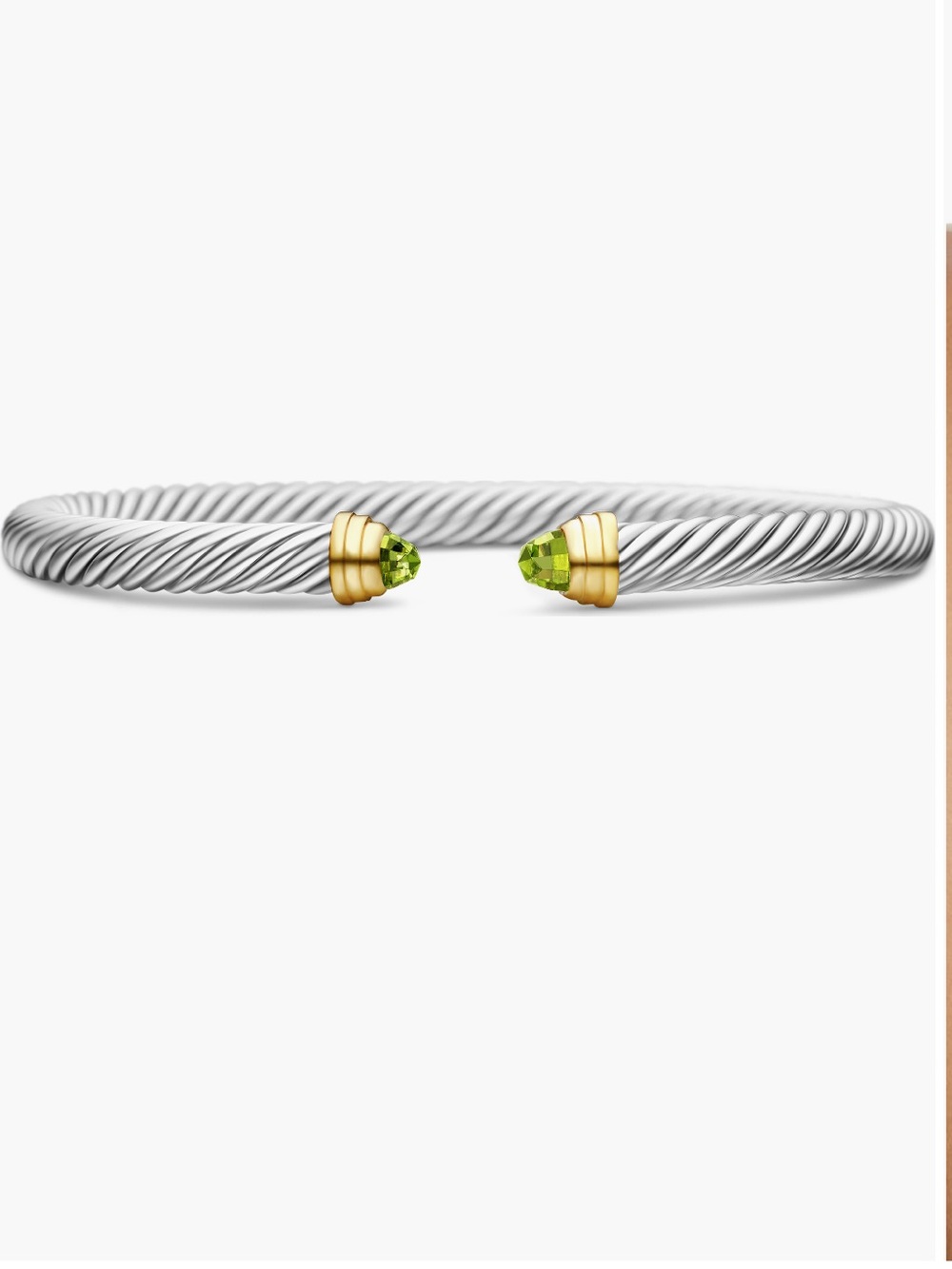 David Yurman Peridot Cable Bracelet